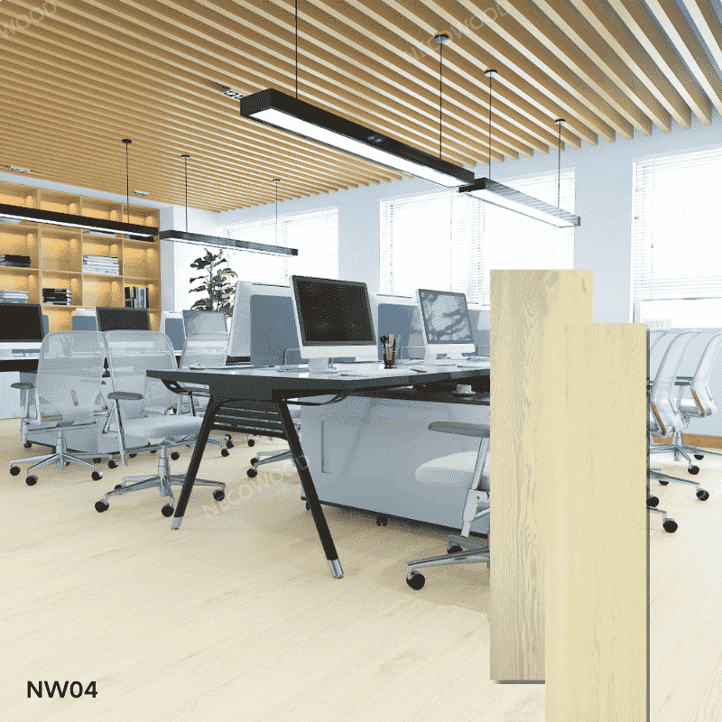 180x1220mm Lantai SPC Non-Slip Haus Wear