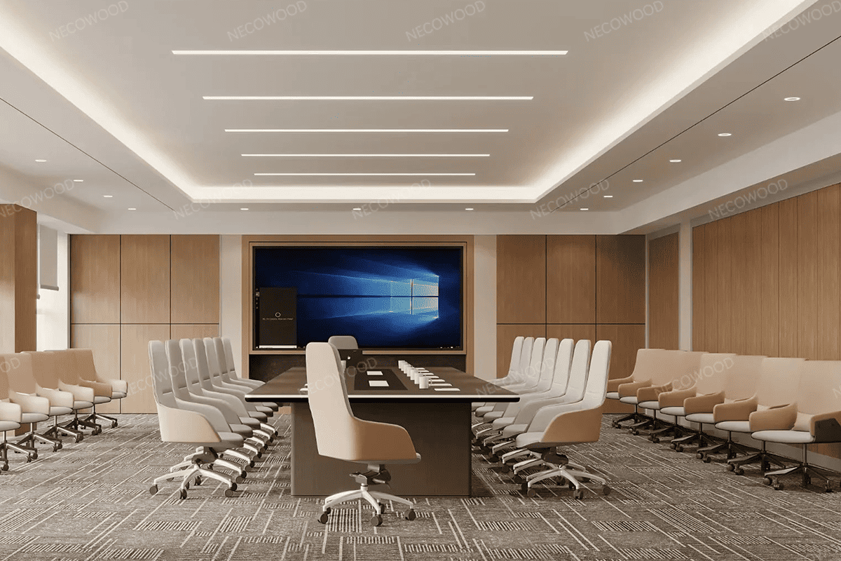 Carbon crystal heating panels used in office and commercial spaces